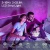 Zestaw 2x taśma LED oświetleniowych RGB 20 m  z pilotem do sypialni, kuchni, dekoracji, sterowane aplikacją, LED 5050