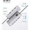 Orico Stacja Dokująca DPL12 12 w 1 Type-C HDMI DP 2K RJ45 Audio Jack TF / SD USB 3.0 5Gbps