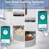 Automatyczny dozownik karmy dla kota lub psa, 5-litrowy, WiFi z dwoma podajnikami na karmę o wielkości 2-18 mm, 1-10 posiłków