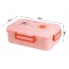 Zestaw Lunchbox śniadaniówka pojemnik na śniadanie obiad z przegródkami sztućce