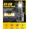 KATUR Żarówki LED H3, 80W 16000LM 6000K Xenon Biały Bezprzewodowy H3 Zestaw Konwersji Samochodów Reflektorów Halogenowy