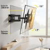 Alphamount Uchwyt ścienny do telewizora do większości telewizorów 4K LED i OLED o przekątnej do 45 kg, uchwyt na telewizor z dwoma ramionami przegubow