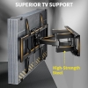 Alphamount Uchwyt ścienny do telewizora do większości telewizorów 4K LED i OLED o przekątnej do 45 kg, uchwyt na telewizor z dwoma ramionami przegubow