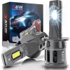 KATUR Żarówki LED H3, 80W 16000LM 6000K Xenon Biały Bezprzewodowy H3 Zestaw Konwersji Samochodów Reflektorów Halogenowy