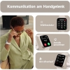 BingoFit Fitness Tracker, smartwatch z funkcją telefonu, zegarek fitness z pulsometrem, krokomierzem, monitorowaniem snu, tlenem we krwi, ekran dotyko