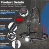 Szelki do biegania West Biking Night Running Lights, ładowana przez USB lampa na klatkę piersiową z regulowanym kątem wiązki światła 90°, wodoodporna,