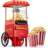 Reemix maszyna do robienia popcornu do domu, 2 minuty szybkiej, bez tłuszczu, bez oleju, moc 1200 W, na wieczory piłkarskie i święta Bożego Narodzenia