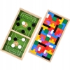 Kingszop Drewniana Gra Zręcznościowa Piłkarzyki Cymbergaj Tetris Fast Sling 2W1 Zestaw 34,5X21,5