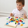 Kingszop Drewniana Gra Zręcznościowa Piłkarzyki Cymbergaj Tetris Fast Sling 2W1 Zestaw 34,5X21,5