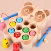 Polecamy - Kreatywna Manipulacyjna Drewniana Zabawka Edukacyjna Łowienie Rybek Sensoryczny Montessori