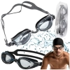 Okulary do pływania pływackie na basen gogle anti-fog okularki + etui