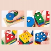 Polecamy - Kreatywna Manipulacyjna Zabawka Edukacyjna Sorter Sensoryczny Montessori Drewniany