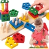 Polecamy - Kreatywna Manipulacyjna Zabawka Edukacyjna Sorter Sensoryczny Montessori Drewniany