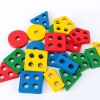 Polecamy - Kreatywna Manipulacyjna Zabawka Edukacyjna Sorter Sensoryczny Montessori Drewniany