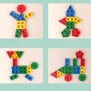 Polecamy - Kreatywna Manipulacyjna Zabawka Edukacyjna Sorter Sensoryczny Montessori Drewniany