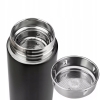 Polecamy - TERMOS Z FILIŻANKAMI 500ML Czarny KUBEK TERMICZNY STAL NIERDZEWNA ZESTAW