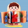TABLICA NA GUZIKI SUWAK PUZZLE INTERAKTYWNA MONTESSORI KSIĄŻECZKA DO NAUKI