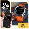 ZEGAREK SMARTWATCH SPORTOWY ROZMOWY MĘSKI DAMSKI POLSKIE MENU POMARAŃCZOWY SPORT