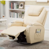 Fotel Masujący Bujany Rozkładany Premium Beżowy