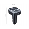 Transmiter fm mp3 estaw głośnomówiący 2xusb c bluetooth 5.3 12v karta sd
