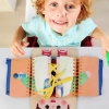 TABLICA NA GUZIKI SUWAK PUZZLE INTERAKTYWNA MONTESSORI KSIĄŻECZKA DO NAUKI