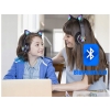 Słuchawki bezprzewodowe bluetooth radio fm mp3 kocie uszy podświetlenie led niebieskie
