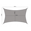 Żagiel przeciwsłoneczny prostkątny ogrodowy wodoodporny 4x3m markiza osłona
