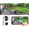 Kamera obrotowa podwójna wifi hd zoom niania monitoring 2w1