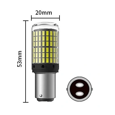 ŻARÓWKA P21/5W 1157 BAY15D 144 LED 4014 SMD 12V 2szt