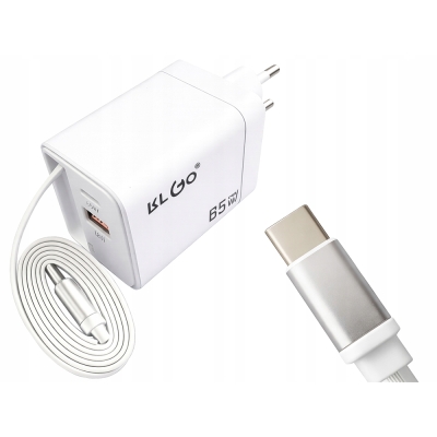 Szybka ładowarka sieciowa usb 65w kabel usb-c usb quick charge uniwersalna