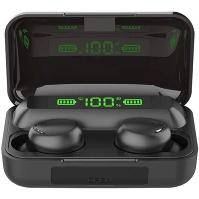 Słuchawki Bezprzewodowe Bluetooth SPORTOWE Douszne TWS F9 + ETUI Powerbank