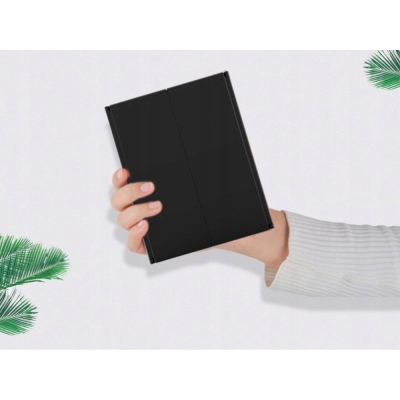 Lusterko składane z podstawką kosmetyczne do makijażu podświetlane led