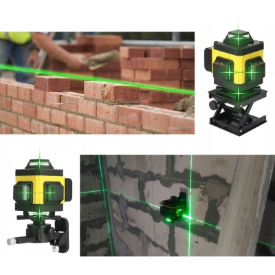 Poziomica Laserowa Płszczyznowa LASER 4D LASER KRZYŻOWY + stojak