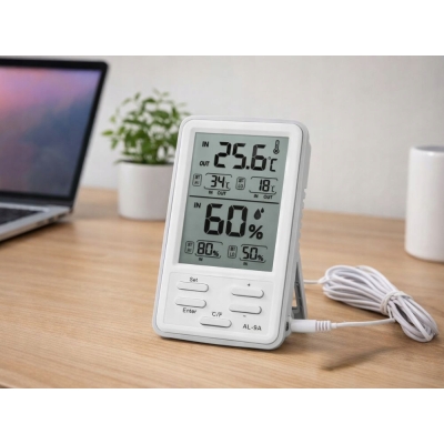 Stacja pogodowa pogody lcd termometr sonda higrometr magnes bezprzewodowa