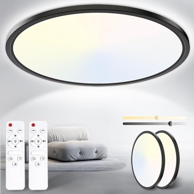 Lampa Łazienkowa 24W 3200LM 30cm Ściemnialna z Pilotem 6500K-3000K, IP54 Lampa Łazienkowa LED Ultra Cienka Lampa Sufitowa Okrągła Do Kuchni Toalety