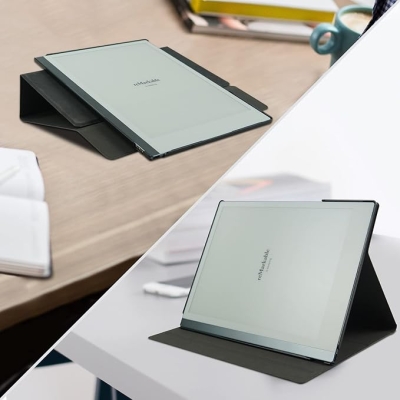 Etui obrotowe 360° do tabletu Remarkable 2, inteligentne etui ochronne z funkcją podstawki i uchwytem na długopis, czarne