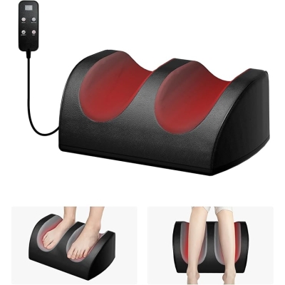Masażer do stóp Shiatsu LAOBEN z funkcją ogrzewania, rozluźnia mięśnie nóg, poprawia krążenie krwi, masażer do stóp i nóg z rolkami masującymi do głęb