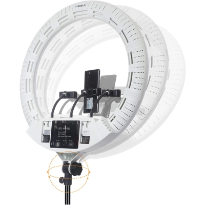 Duża Lampa pierścieniowa LED FS-640 22 cale 100W Zestaw oświetleniowy z torebką,statywem i pilotem na podczerwień do makijażu Portret Selfie YouTube