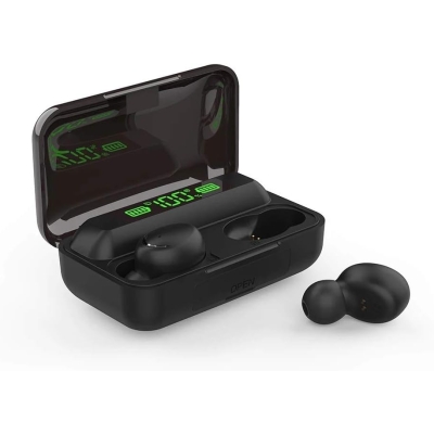 Słuchawki Bezprzewodowe Bluetooth SPORTOWE Douszne TWS F9 + ETUI Powerbank
