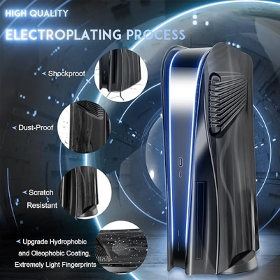 Obudowa do konsoli PlayStation 5 w wersji Disc Edition, osłony boczne do PS5 z otworami wentylacyjnymi na wentylatory chłodzące, twarde, odporne