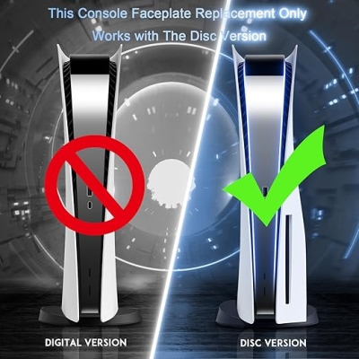 Obudowa do konsoli PlayStation 5 w wersji Disc Edition, osłony boczne do PS5 z otworami wentylacyjnymi na wentylatory chłodzące, twarde, odporne