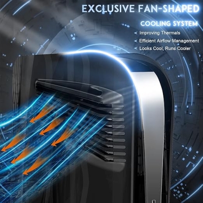 Obudowa do konsoli PlayStation 5 w wersji Disc Edition, osłony boczne do PS5 z otworami wentylacyjnymi na wentylatory chłodzące, twarde, odporne