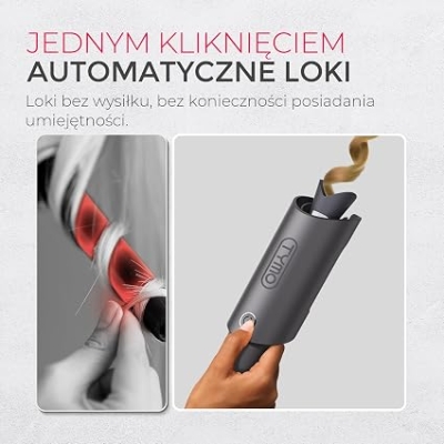 TYMO CURLPRO Automatyczna Lokówka do Dużych Kędziorów – Przenośna Automatycznie Obracająca się Lokówka 25mm,160-210℃, Łatwe Kręcenie, Ceramiczna
