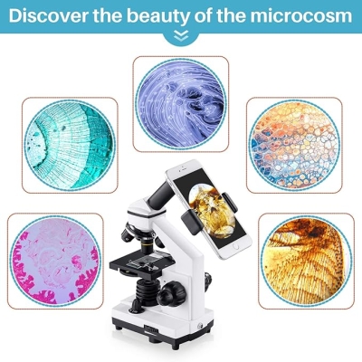 BEBANG 100X-2000X Mikroskop dla dzieci dorosłych, profesjonalny mikroskop biologiczny dla studentów szkolnych laboratorium