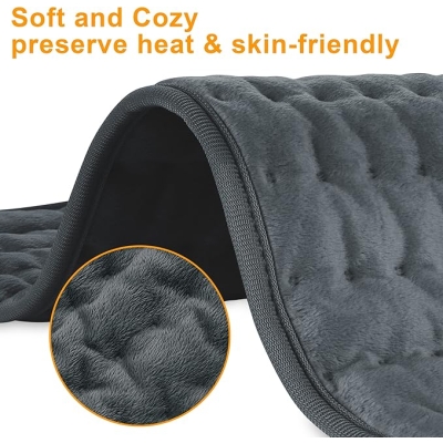 Poduszka grzewcza elektryczna, Poduszka grzewcza z 6 poziomami temperatury, 4 ustawienia czasu, Automatyczne wyłączanie, Poduszki grzewcze na plecy, M