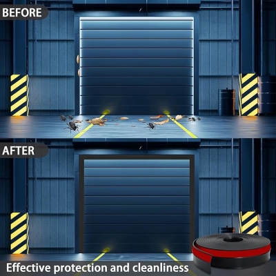 Uszczelka górna i boczna do drzwi garażowych, uniwersalna uszczelka, odporna na warunki atmosferyczne 5M