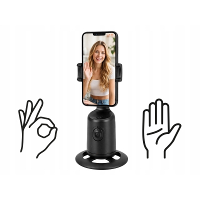 Obrotowy statyw do telefonu stabilizator 360° śledzenie twarzy auto face