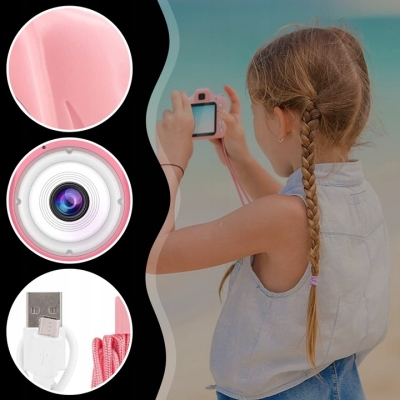APARAT CYFROWY DLA DZIECI FULL HD 3MPX KAMERA GRY + KARTA 4GB ZESTAW XXL
