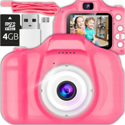 APARAT CYFROWY DLA DZIECI FULL HD 3MPX KAMERA GRY + KARTA 4GB ZESTAW XXL