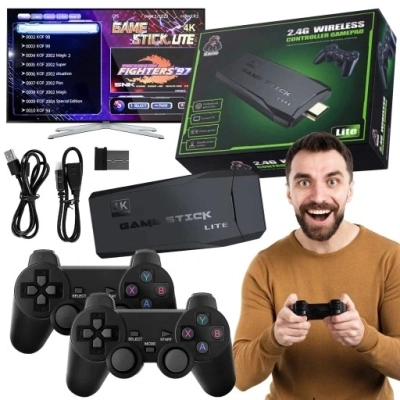 GRA TELEWIZYJNA TV MINI RETRO KONSOLA HDMI BEZPRZEWODOWA 2xPAD 20000 GIER